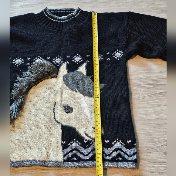 Vintage Heartworks Girls 10-12 Horse Sweater New With Tags - Picture 8 of 12